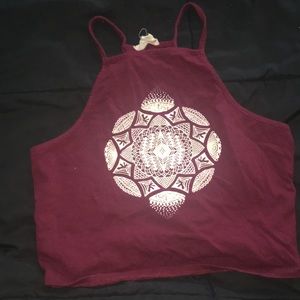 MAROON CROP TOP